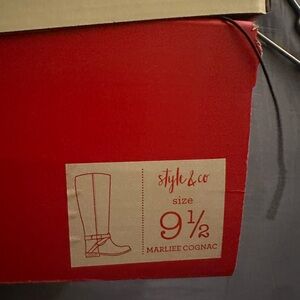 Style & Co Marlee Cognac Tall Boots